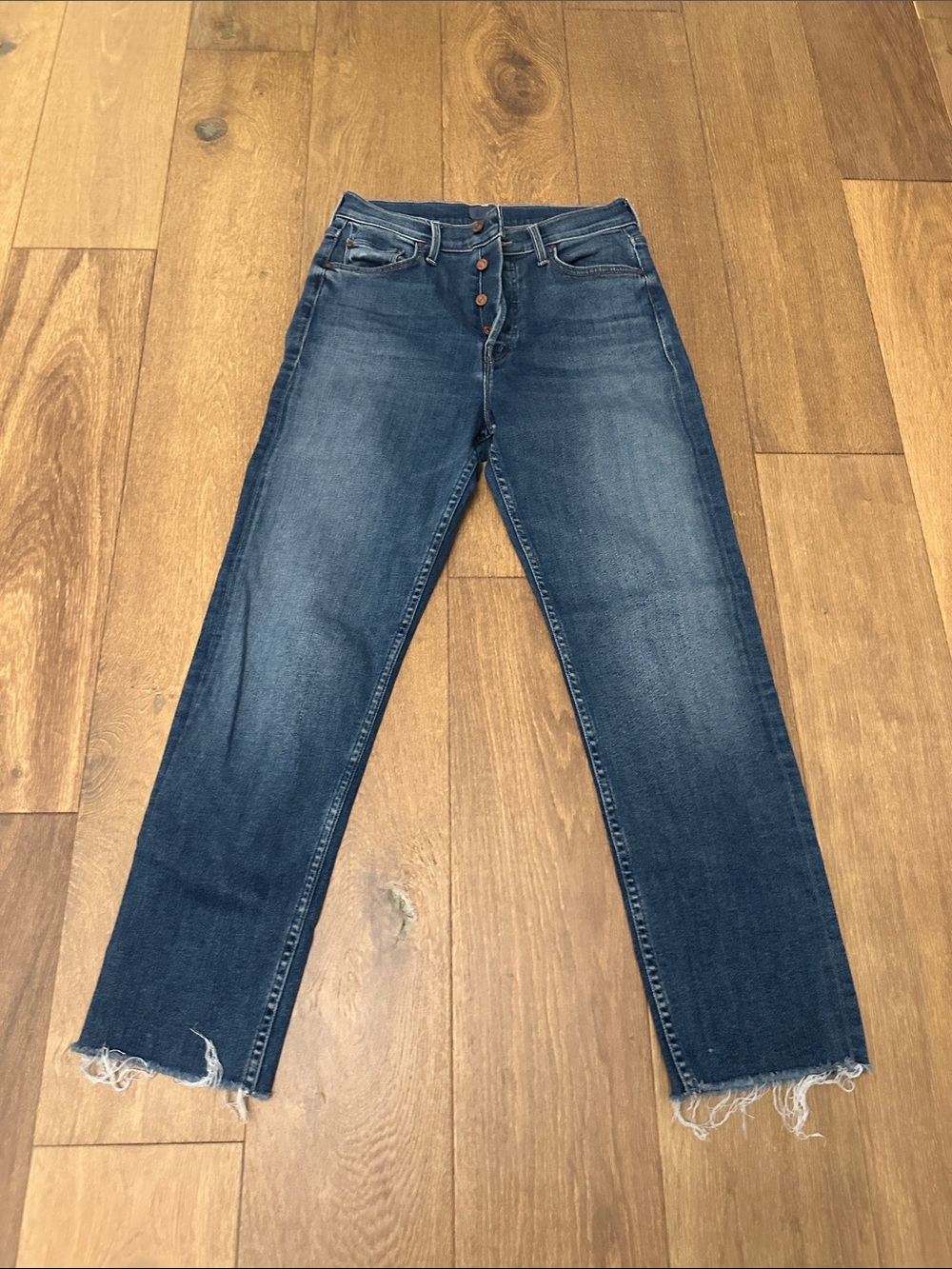 MOTHER High-Rise Button-Fly Straight Jeans sz29